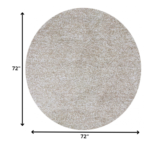 8' Ivory Hand Woven Round Rug-Area Rugs-DECOROLALA