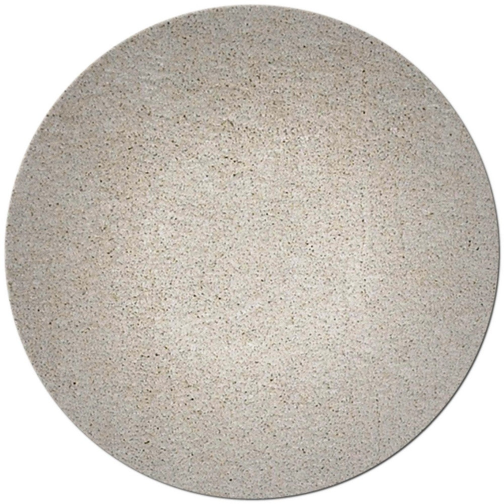 8' Ivory Hand Woven Round Rug-Area Rugs-DECOROLALA