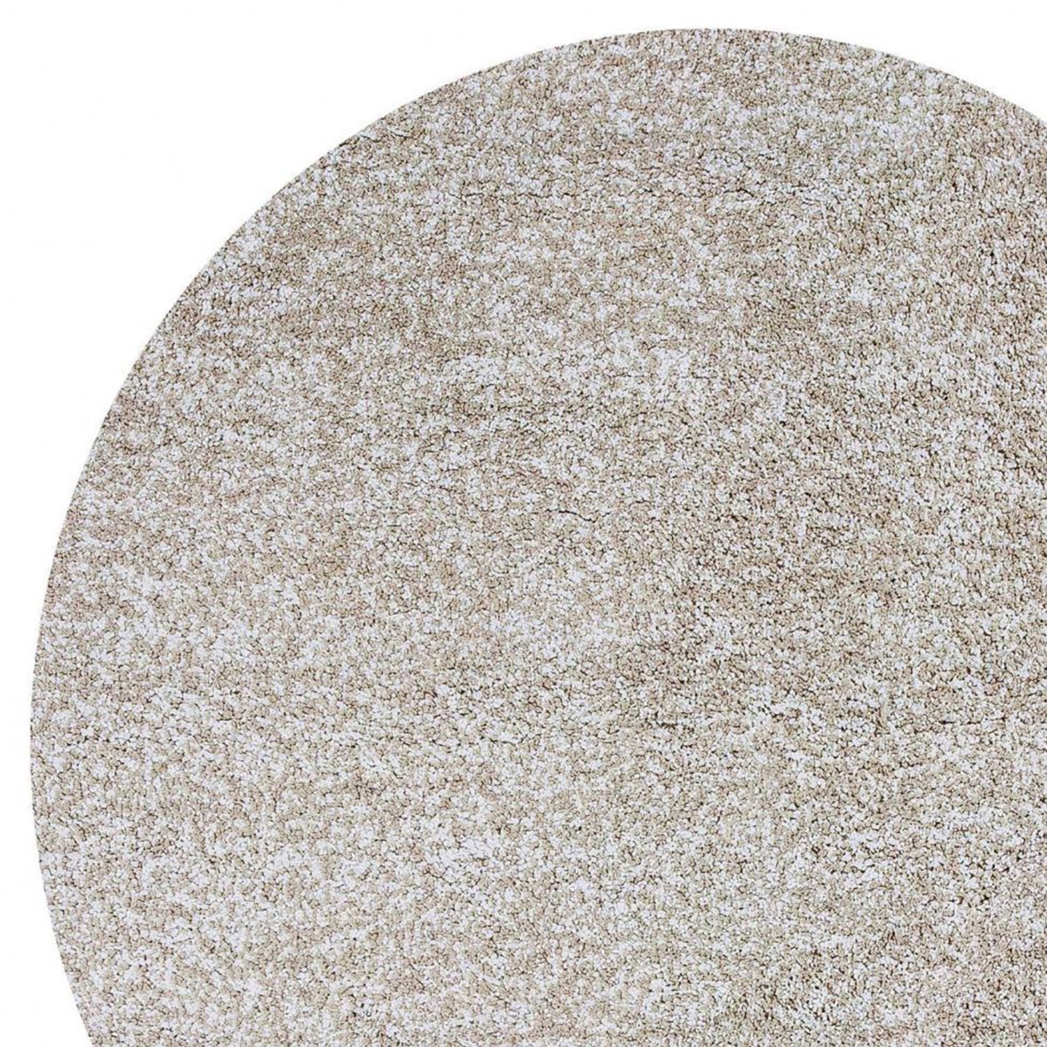 8' Ivory Hand Woven Round Rug-Area Rugs-DECOROLALA