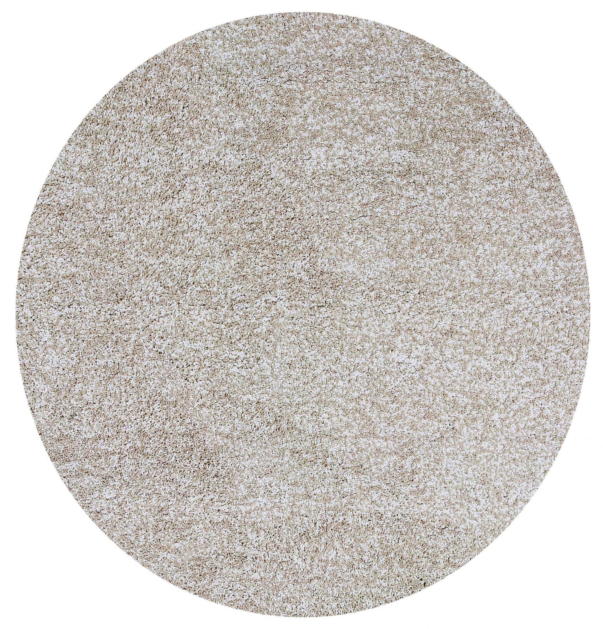 8' Ivory Hand Woven Round Rug-Area Rugs-DECOROLALA