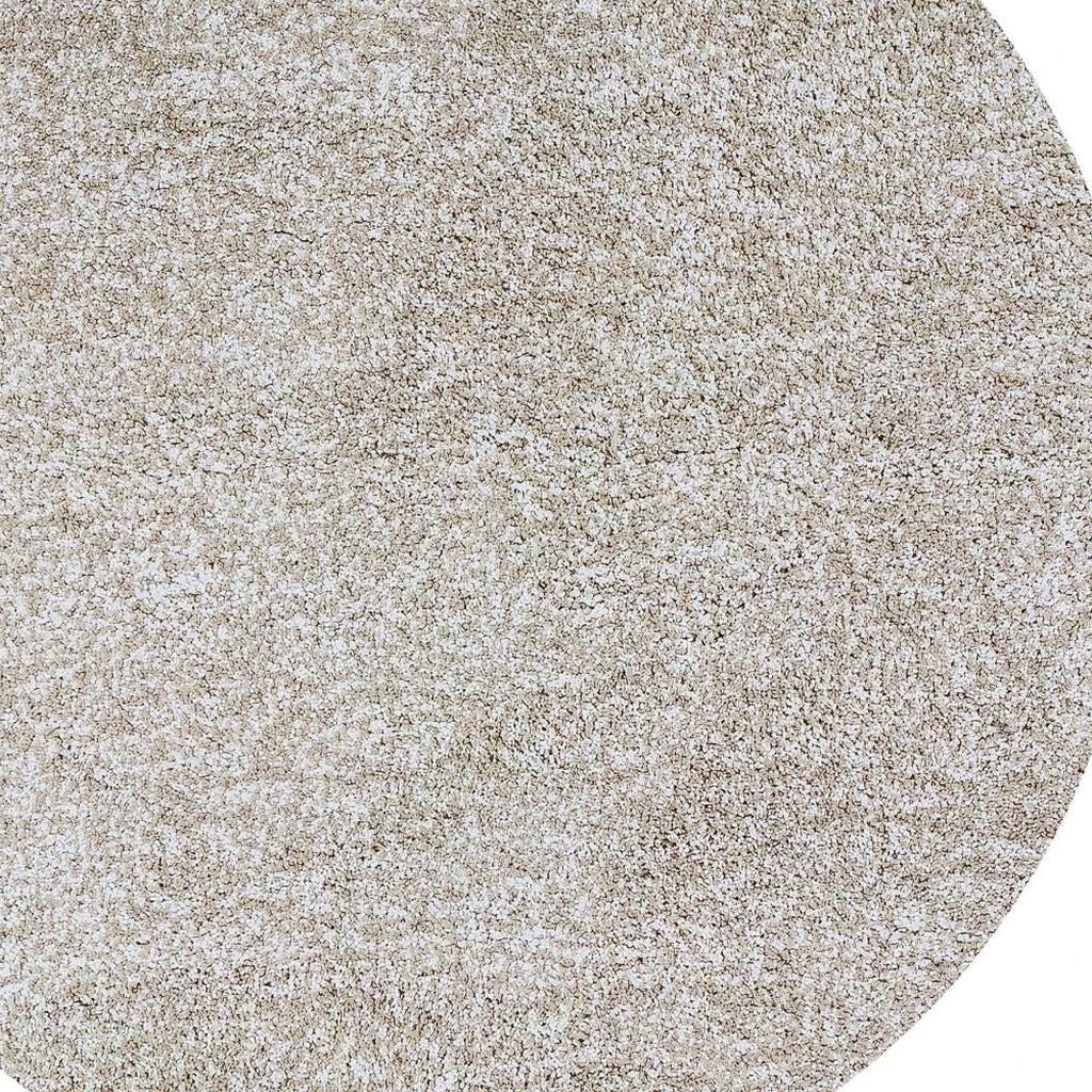 8' Ivory Hand Woven Round Rug-Area Rugs-DECOROLALA