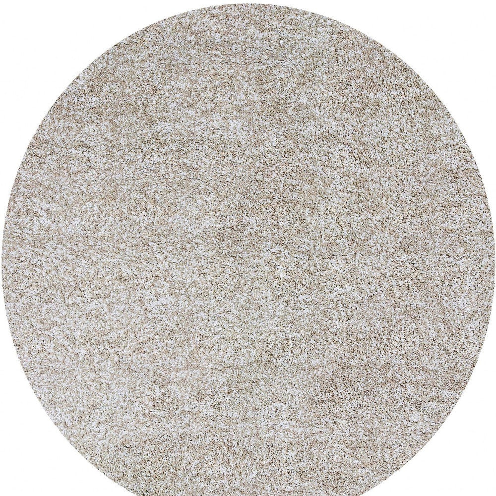 8' Ivory Hand Woven Round Rug-Area Rugs-DECOROLALA