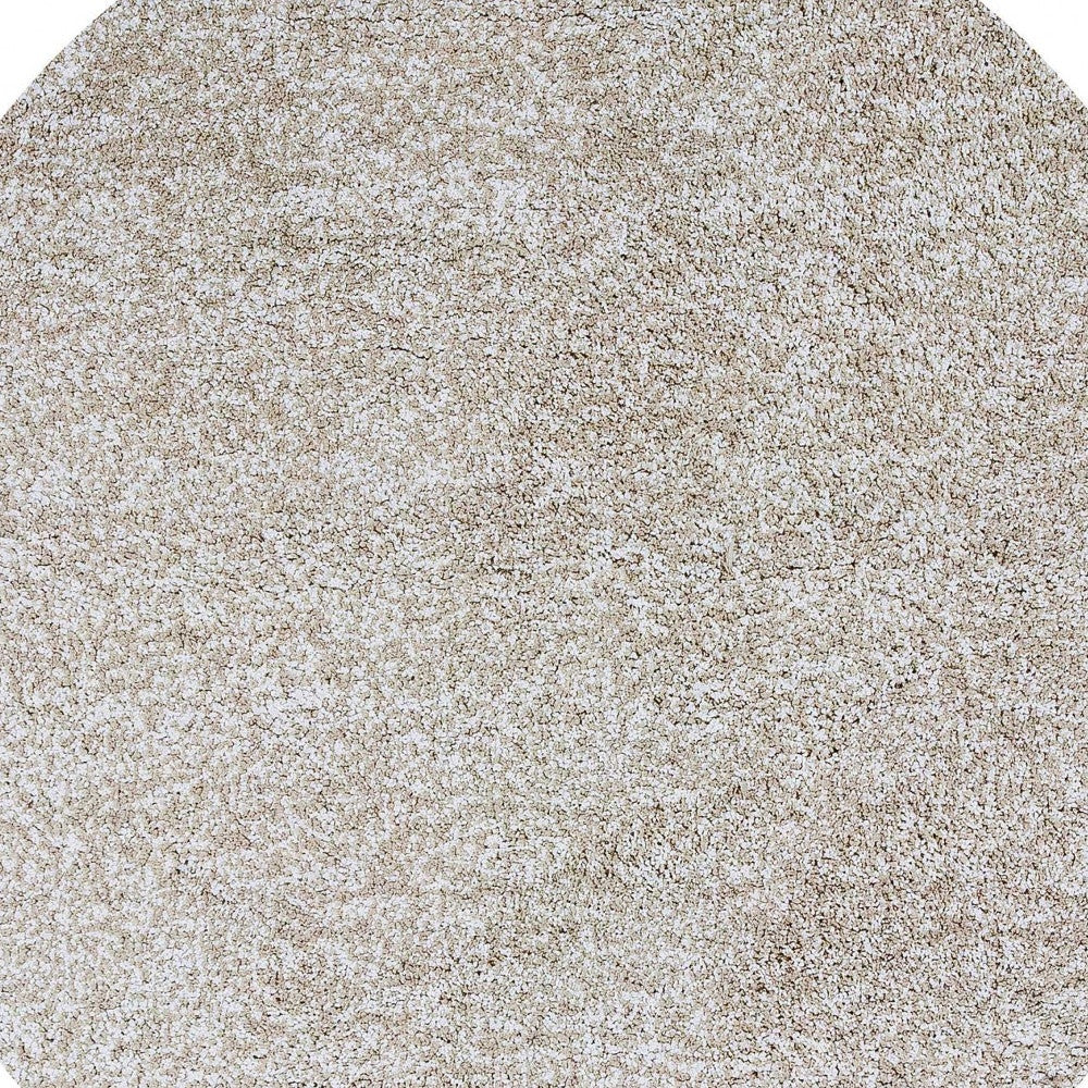 8' Ivory Hand Woven Round Rug-Area Rugs-DECOROLALA