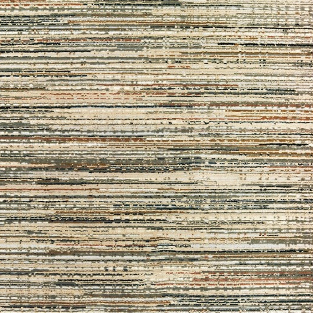 8' Ivory Sage Abtract Lines Indoor Runner Rug-Area Rugs-DECOROLALA