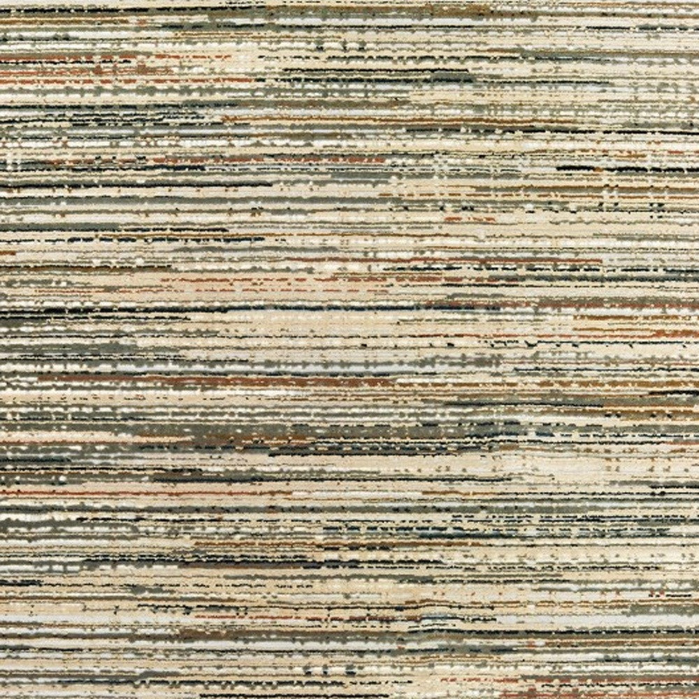 8' Ivory Sage Abtract Lines Indoor Runner Rug-Area Rugs-DECOROLALA