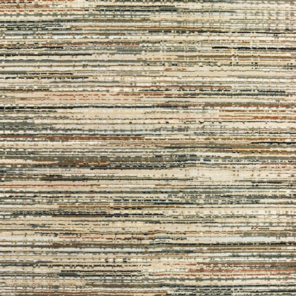 8' Ivory Sage Abtract Lines Indoor Runner Rug-Area Rugs-DECOROLALA