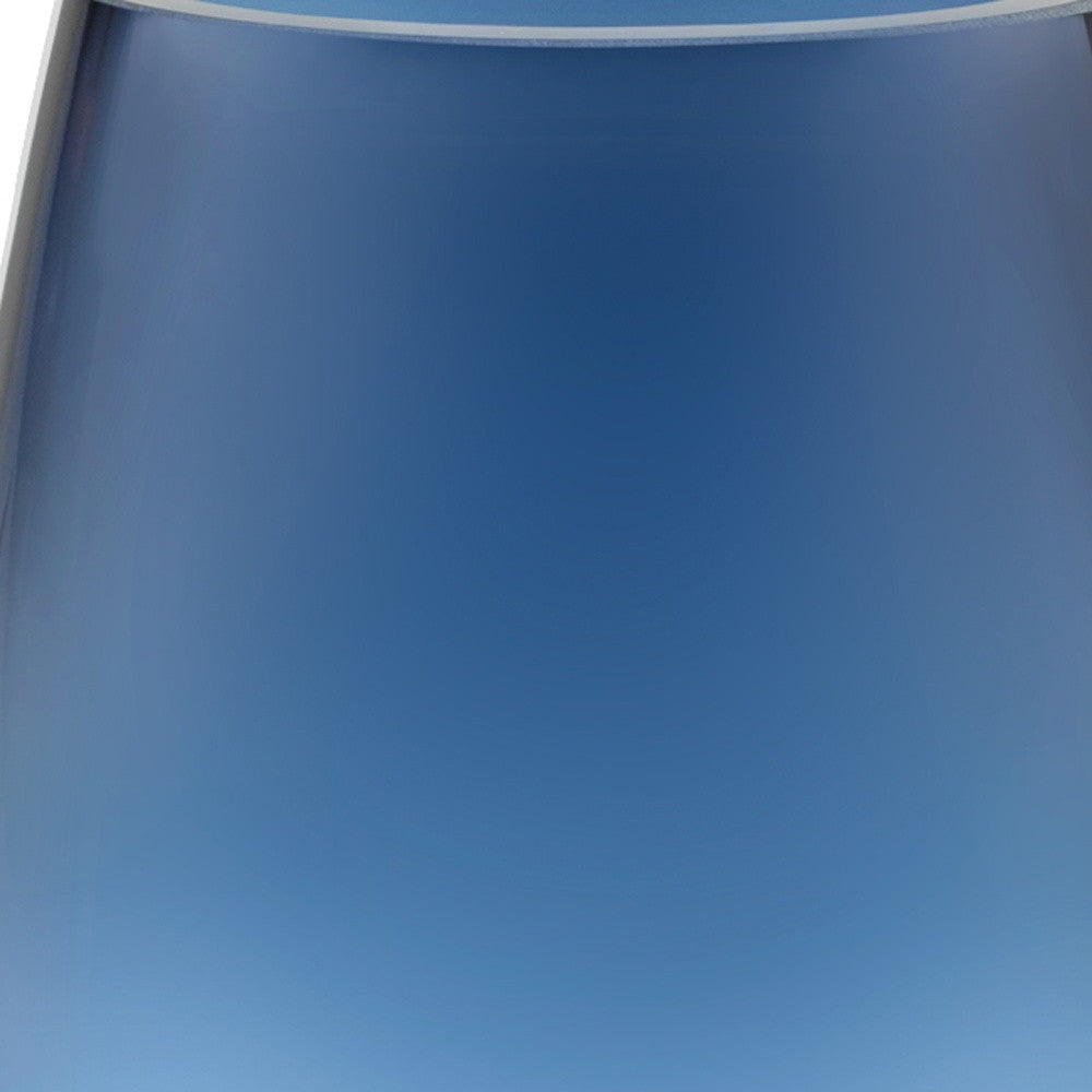 8" Midnight Blue And Clear Oval Lead Free Crystal Table Vase-Vases-DECOROLALA