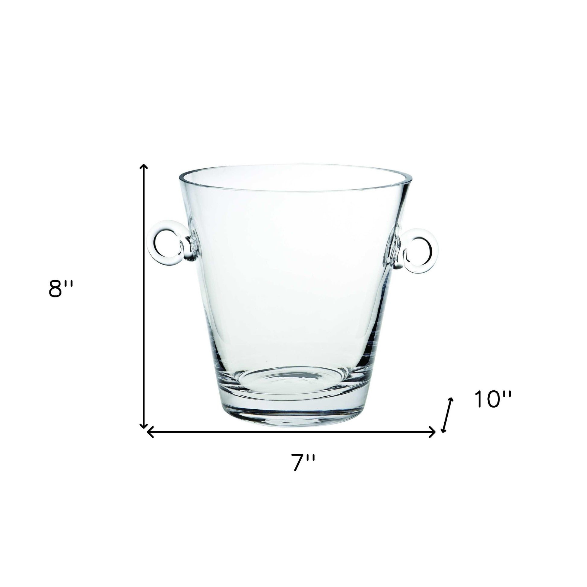 8 Mouth Blown European Glass Ice Bucket Or Cooler-Barware and Drinkware-DECOROLALA