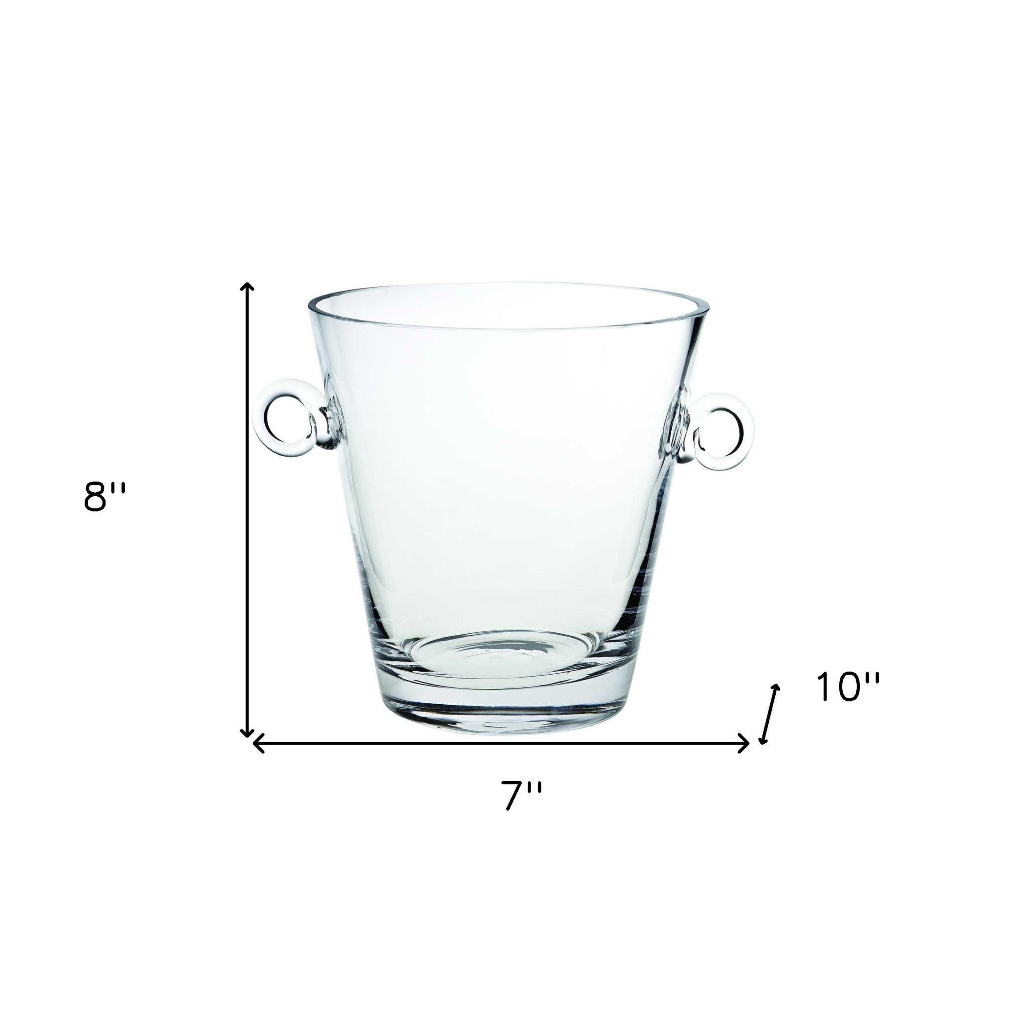 8 Mouth Blown European Glass Ice Bucket Or Cooler-Barware and Drinkware-DECOROLALA