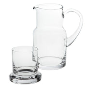 8 Mouth Blown Glass 2 Pc Bedside Or Desktop Carafe Set 24 Oz-Barware and Drinkware-DECOROLALA