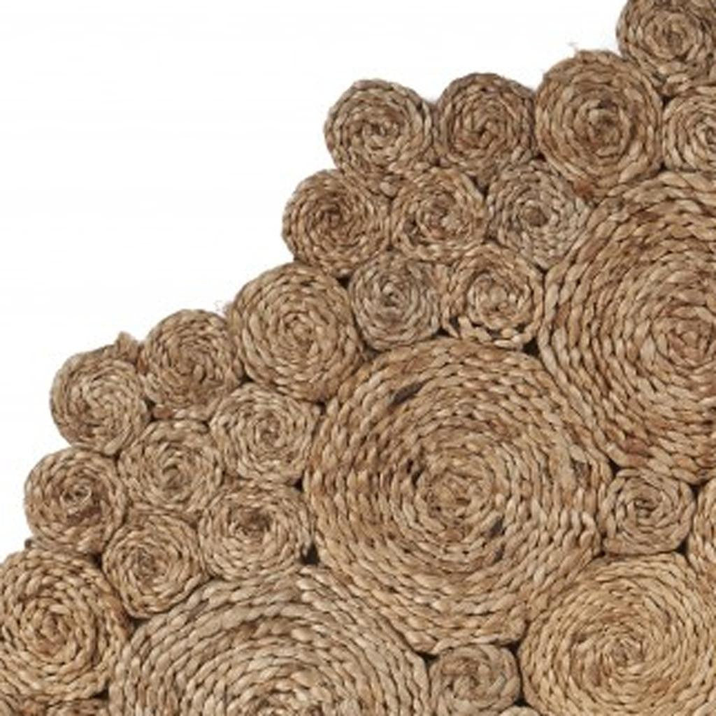 8' Natural Jute Hand Braided Round Rug-Area Rugs-DECOROLALA