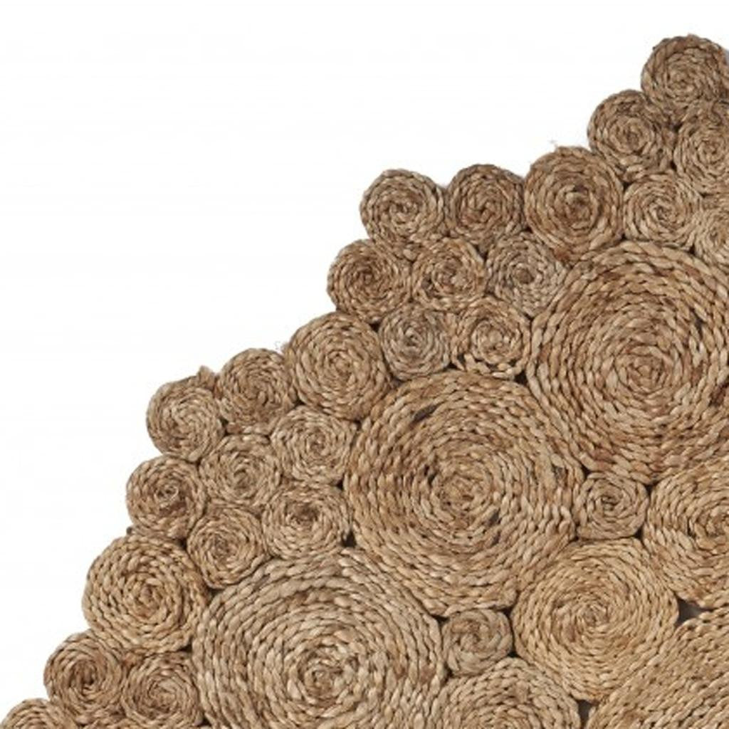 8' Natural Jute Hand Braided Round Rug-Area Rugs-DECOROLALA