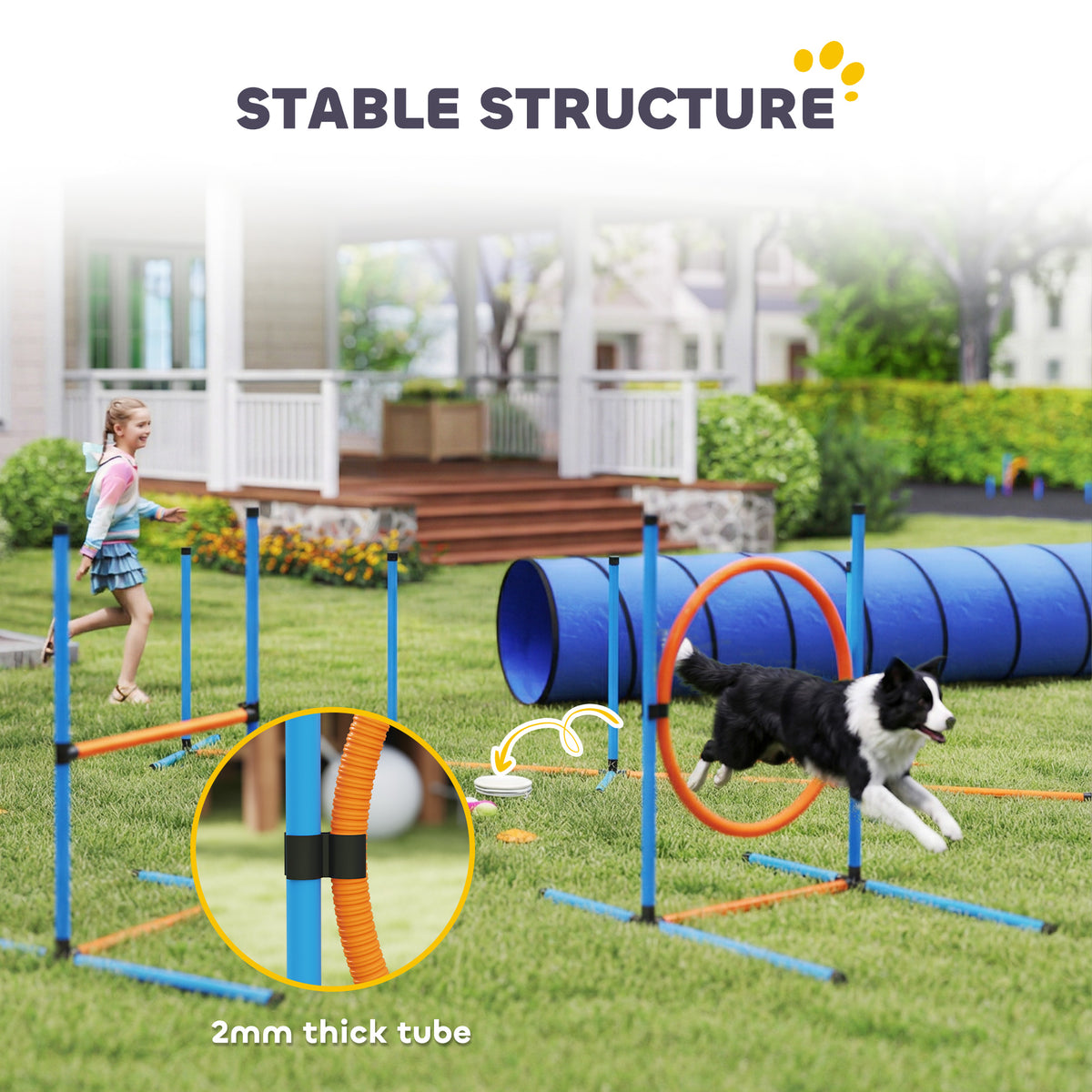 8-Piece Dog Agility Training Equipment Set with Carrying Bag-Dogs-DECOROLALA