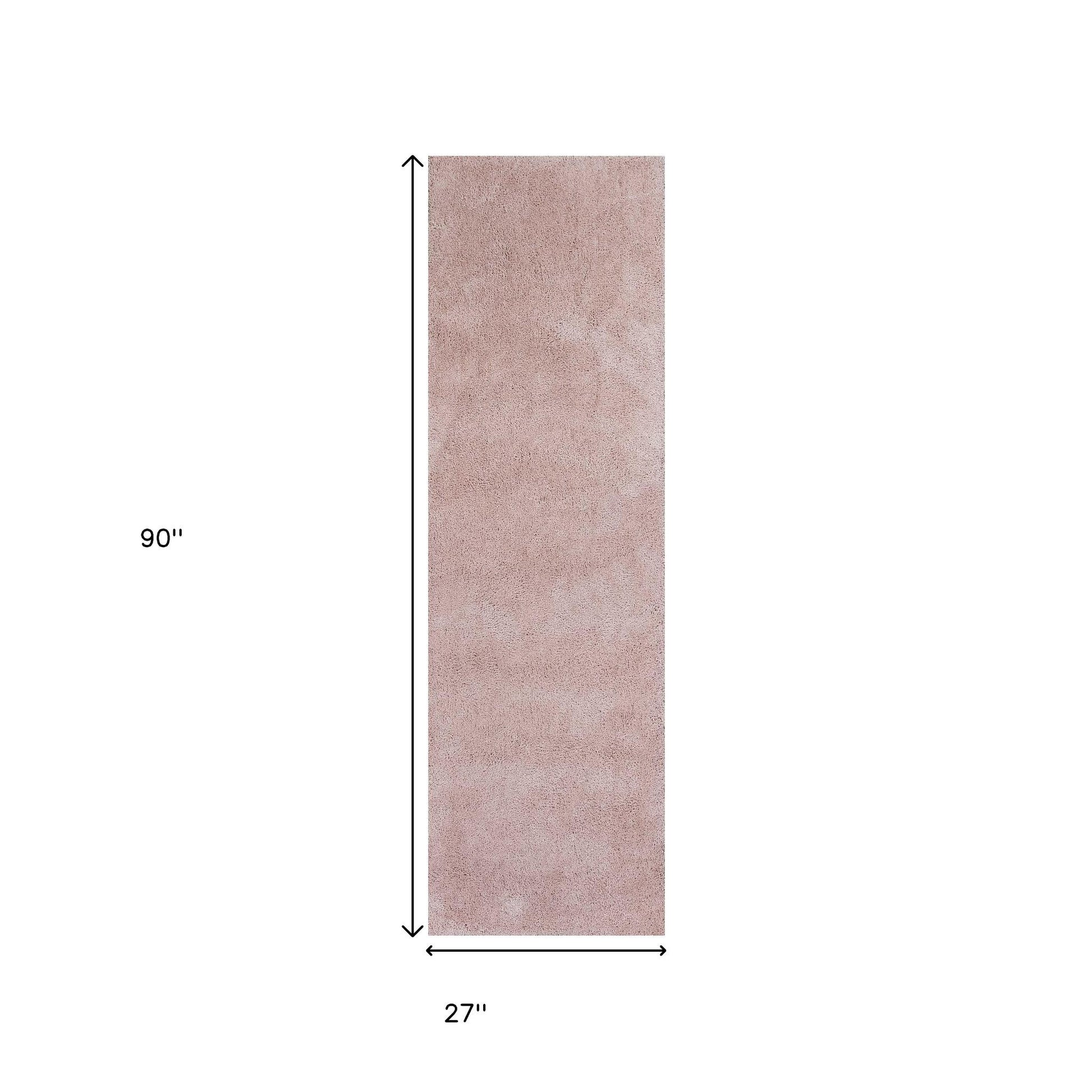 8' Pink Hand Woven Round Rug-Area Rugs-DECOROLALA