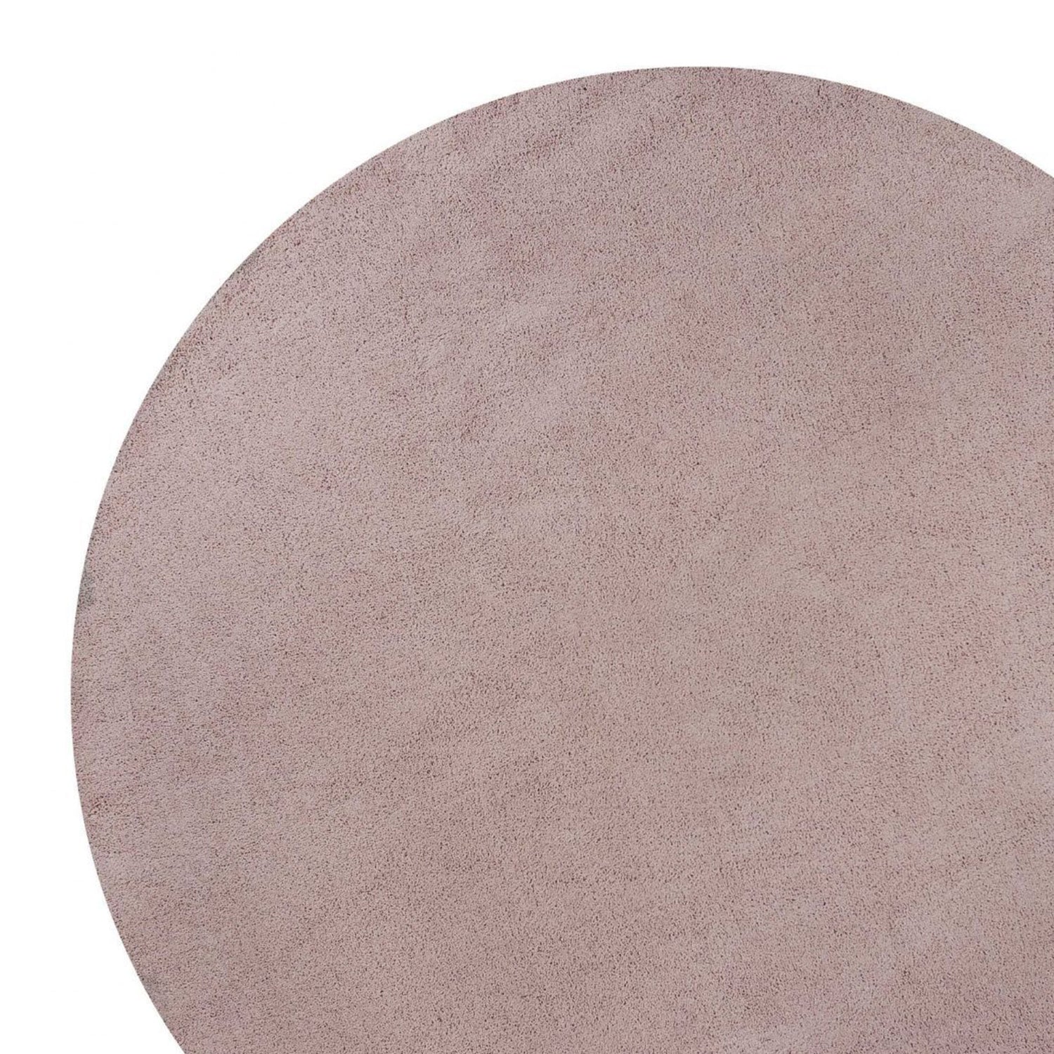 8' Pink Hand Woven Round Rug-Area Rugs-DECOROLALA