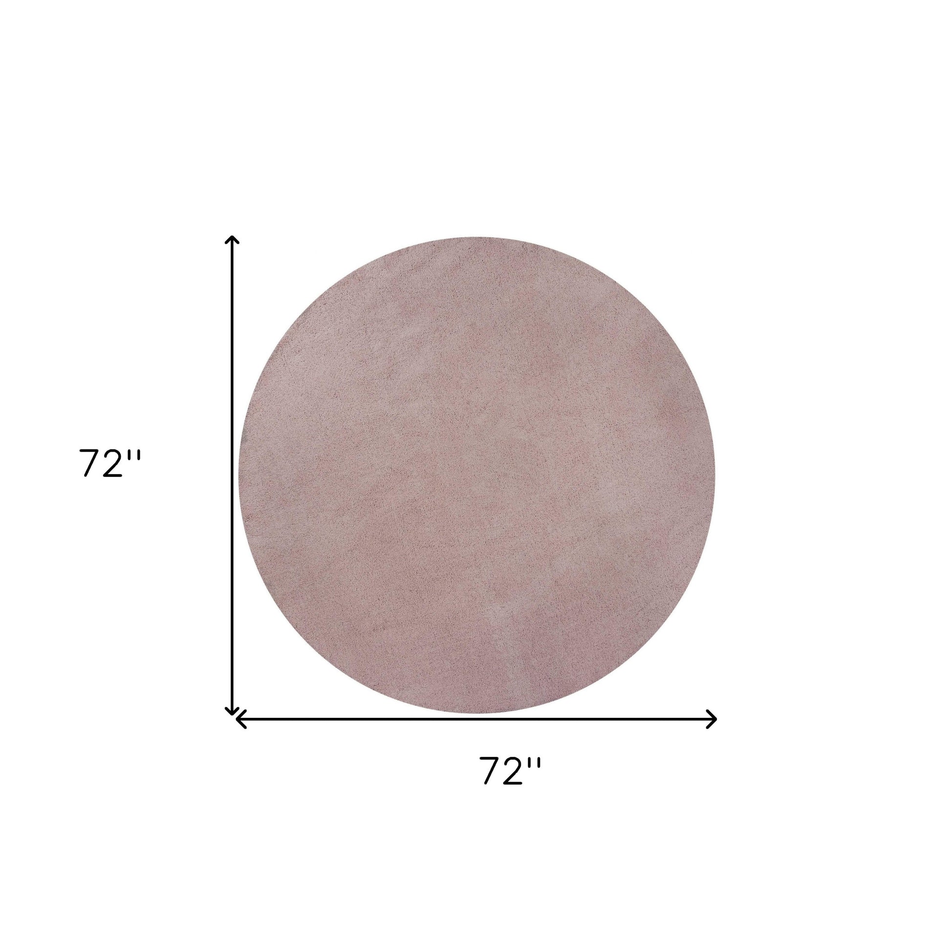 8' Pink Hand Woven Round Rug-Area Rugs-DECOROLALA