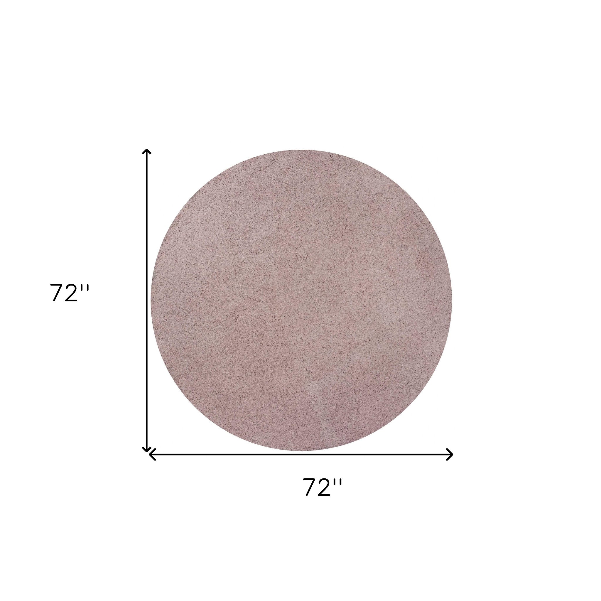 8' Pink Hand Woven Round Rug-Area Rugs-DECOROLALA