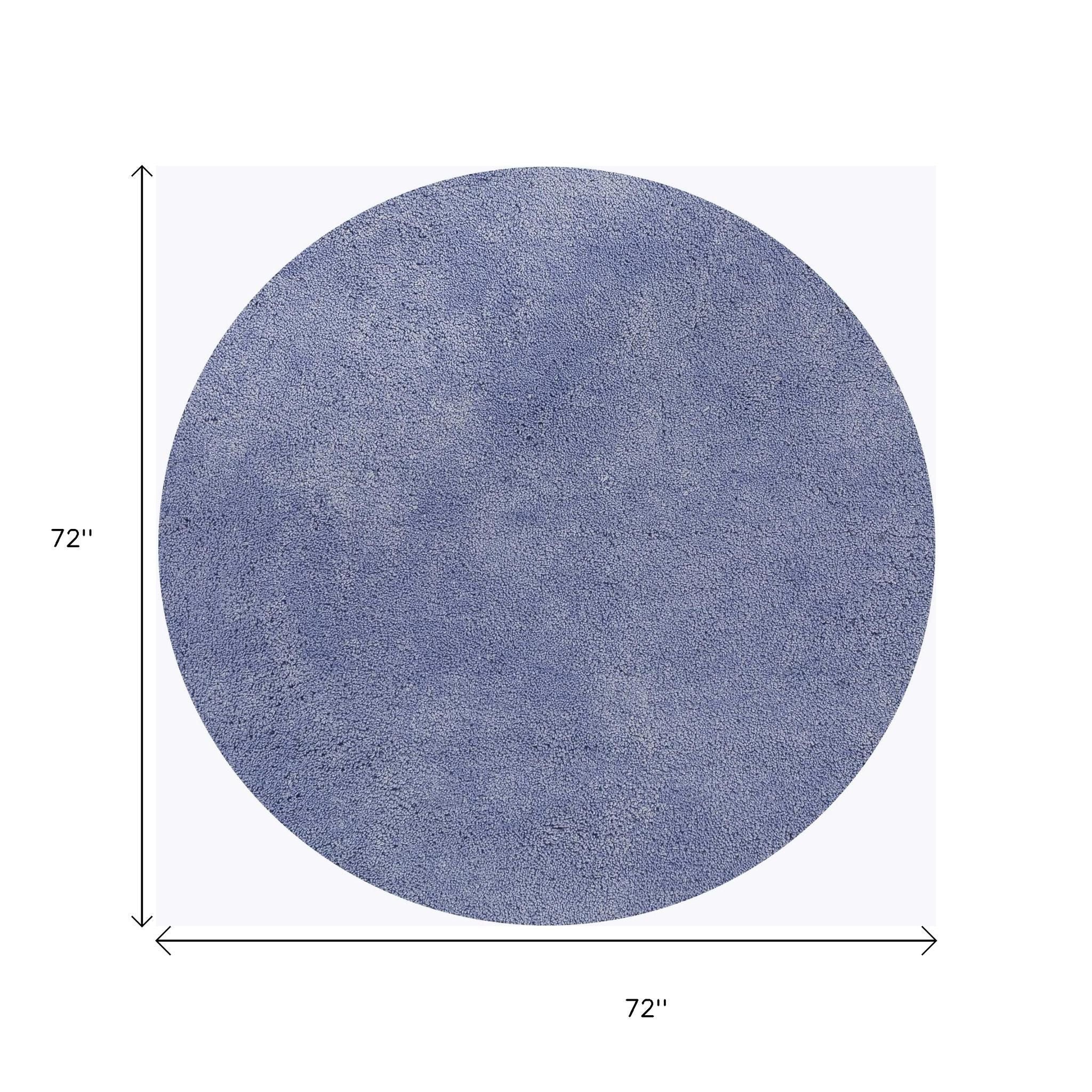 8' Purple Hand Woven Round Rug-Area Rugs-DECOROLALA