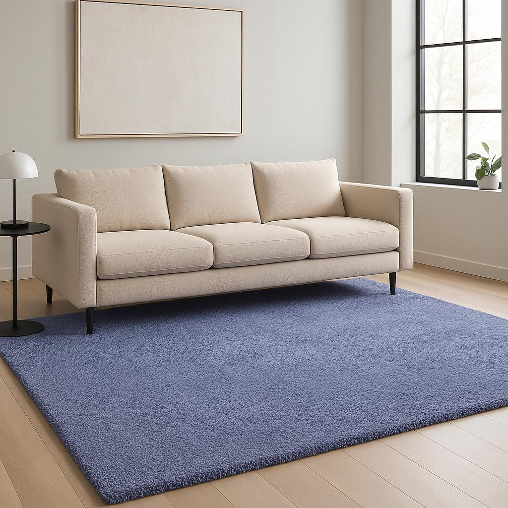 8' Purple Hand Woven Round Rug-Area Rugs-DECOROLALA