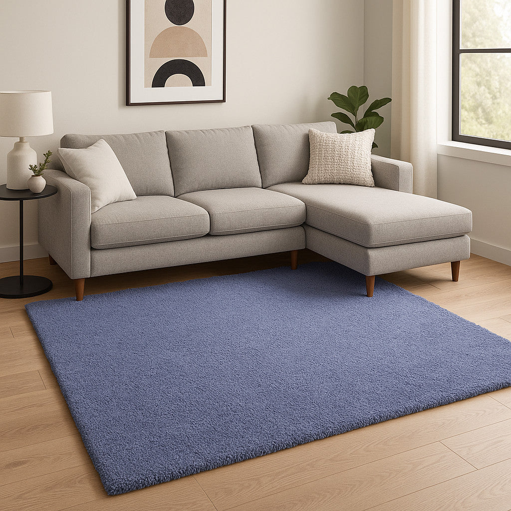 8' Purple Hand Woven Round Rug-Area Rugs-DECOROLALA