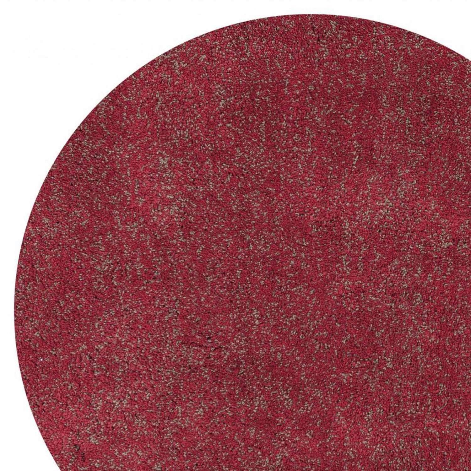 8' Red Hand Woven Round Rug-Area Rugs-DECOROLALA