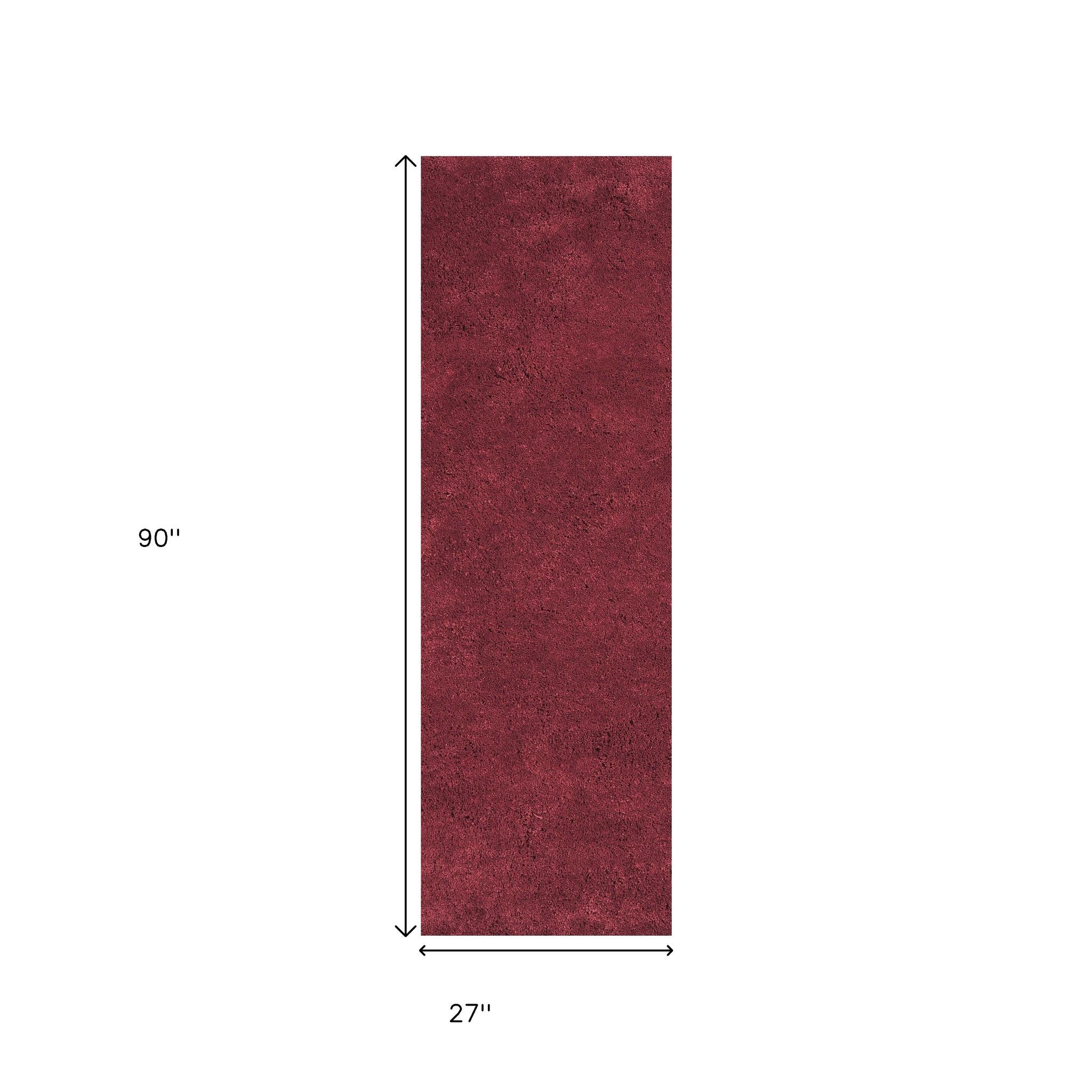 8' Red Hand Woven Round Rug-Area Rugs-DECOROLALA