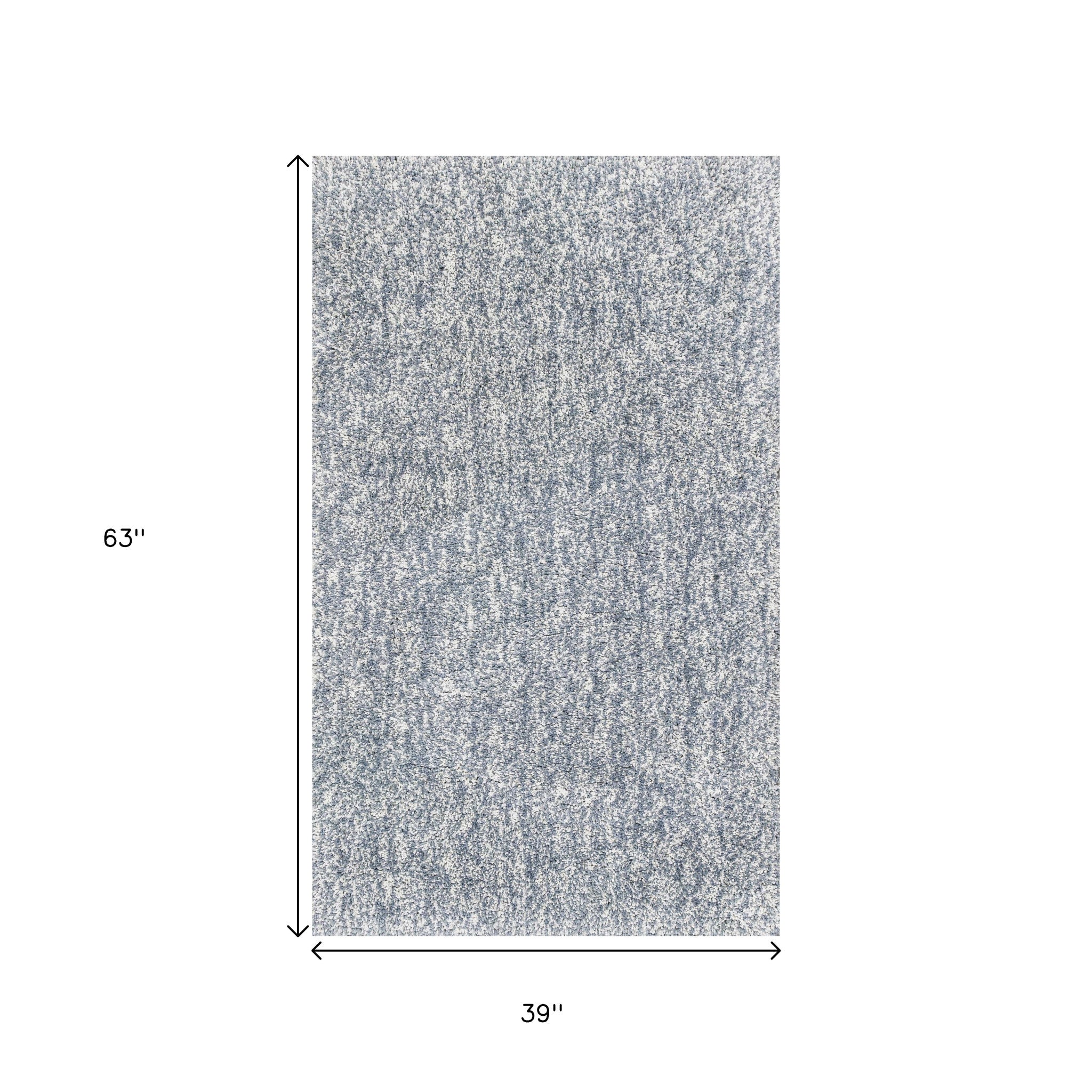 8' Slate Blue And Ivory Abstract Hand Woven Round Rug-Area Rugs-DECOROLALA