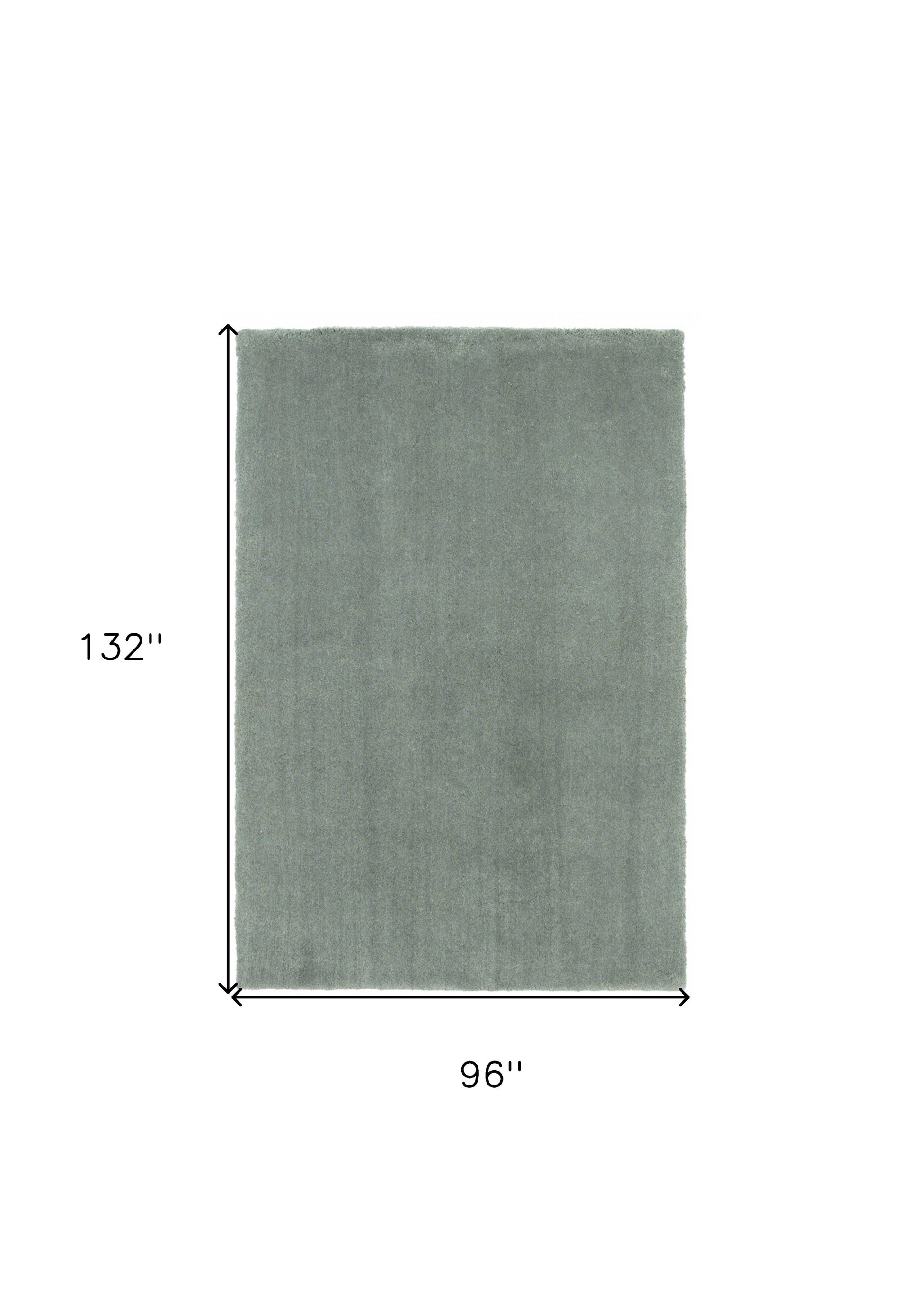 8' Slate Blue Hand Woven Round Rug-Area Rugs-DECOROLALA