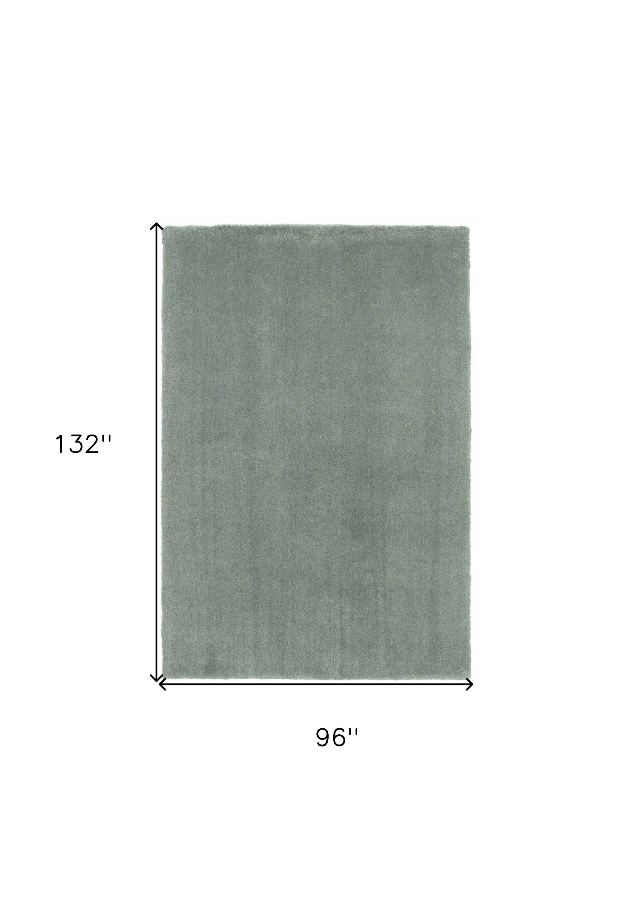 8' Slate Blue Hand Woven Round Rug-Area Rugs-DECOROLALA