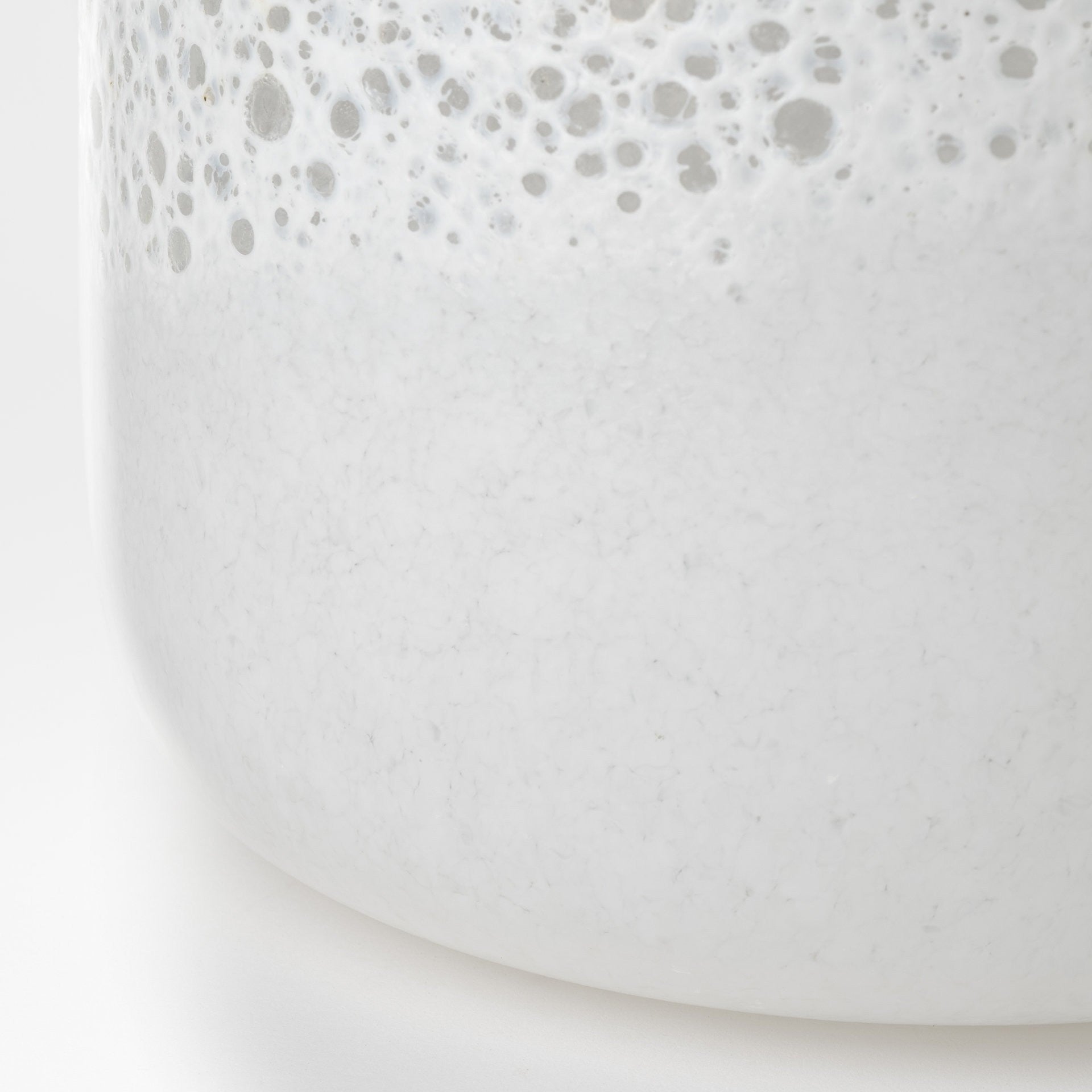 8" White Abstract Cylinder Crystal Glass Table Vase-Vases-DECOROLALA