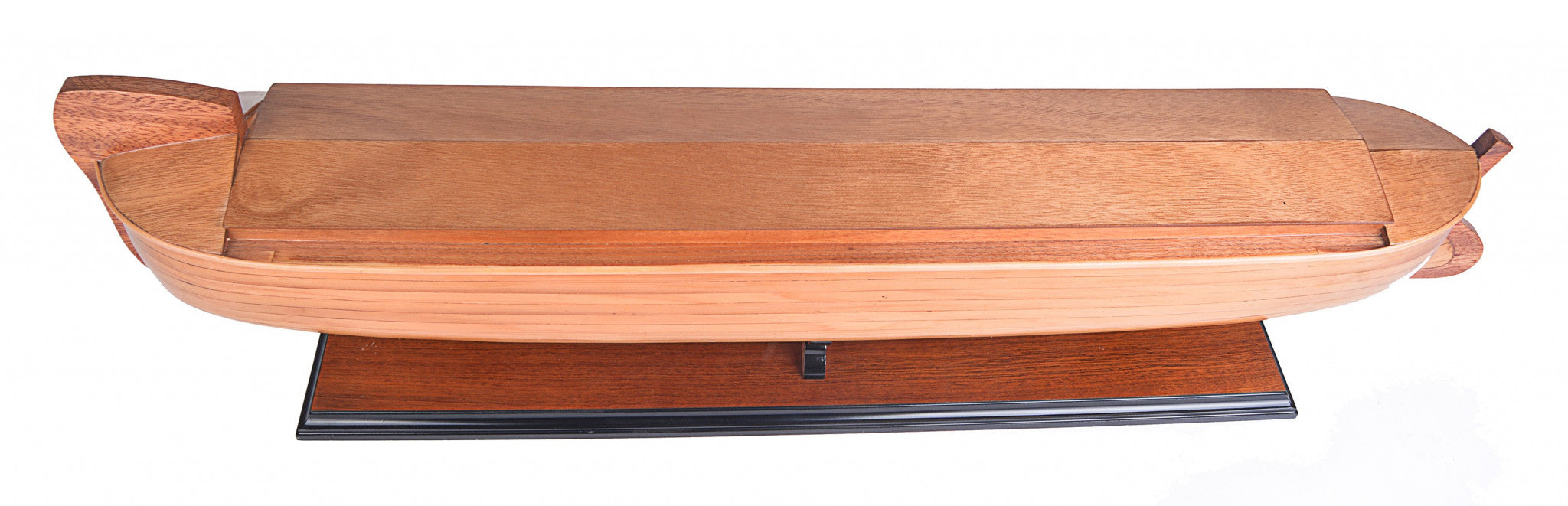 8" Wooden Manufactured Wood Hand Painted Decorative Boat-Sculptures-DECOROLALA