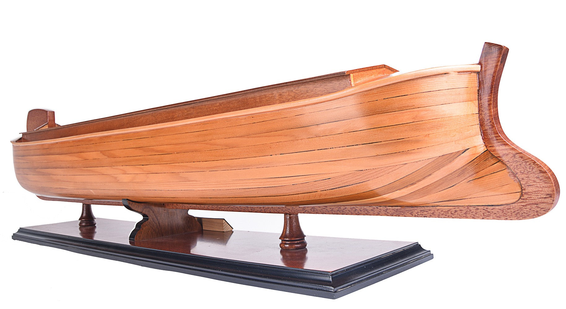 8" Wooden Manufactured Wood Hand Painted Decorative Boat-Sculptures-DECOROLALA