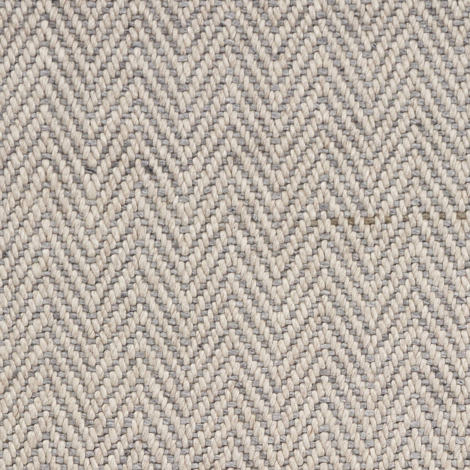 8' X 10' Beige And Gray Wool Chevron Hand Woven Area Rug With Fringe-Area Rugs-DECOROLALA