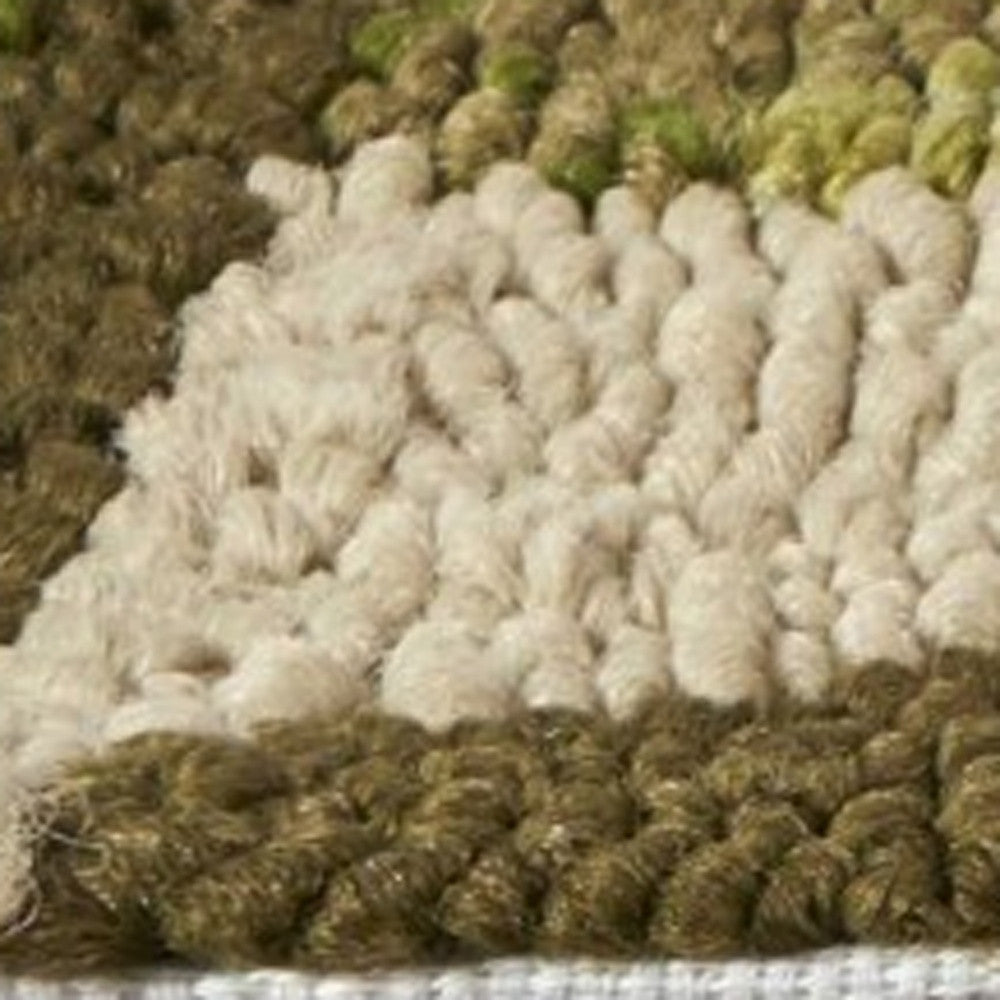 8' X 10' Beige Floral Handmade Indoor Outdoor Area Rug-Outdoor Rugs-DECOROLALA