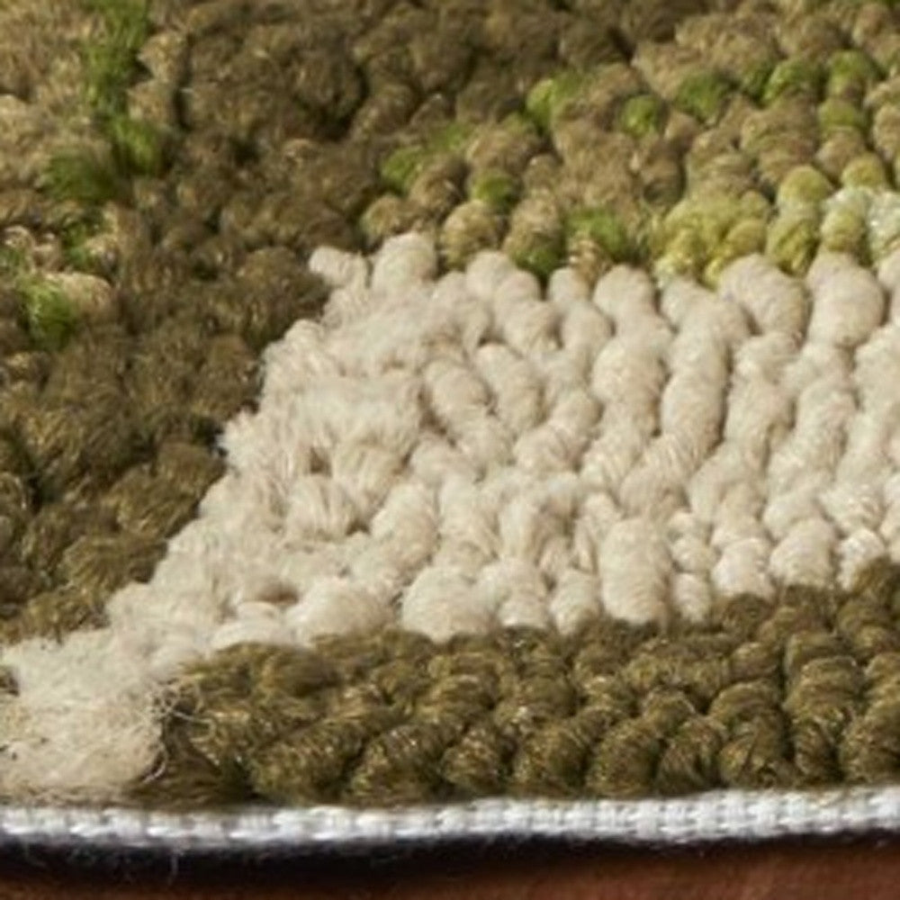 8' X 10' Beige Floral Handmade Indoor Outdoor Area Rug-Outdoor Rugs-DECOROLALA