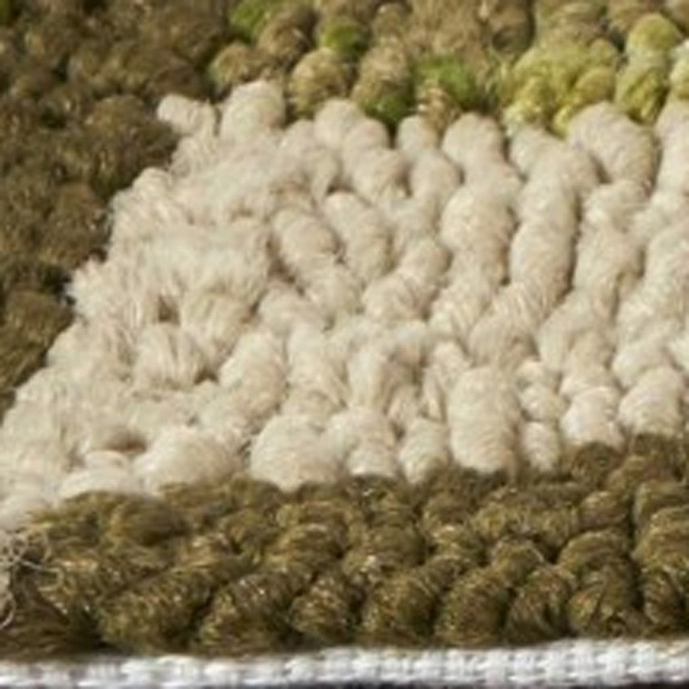 8' X 10' Beige Floral Handmade Indoor Outdoor Area Rug-Outdoor Rugs-DECOROLALA