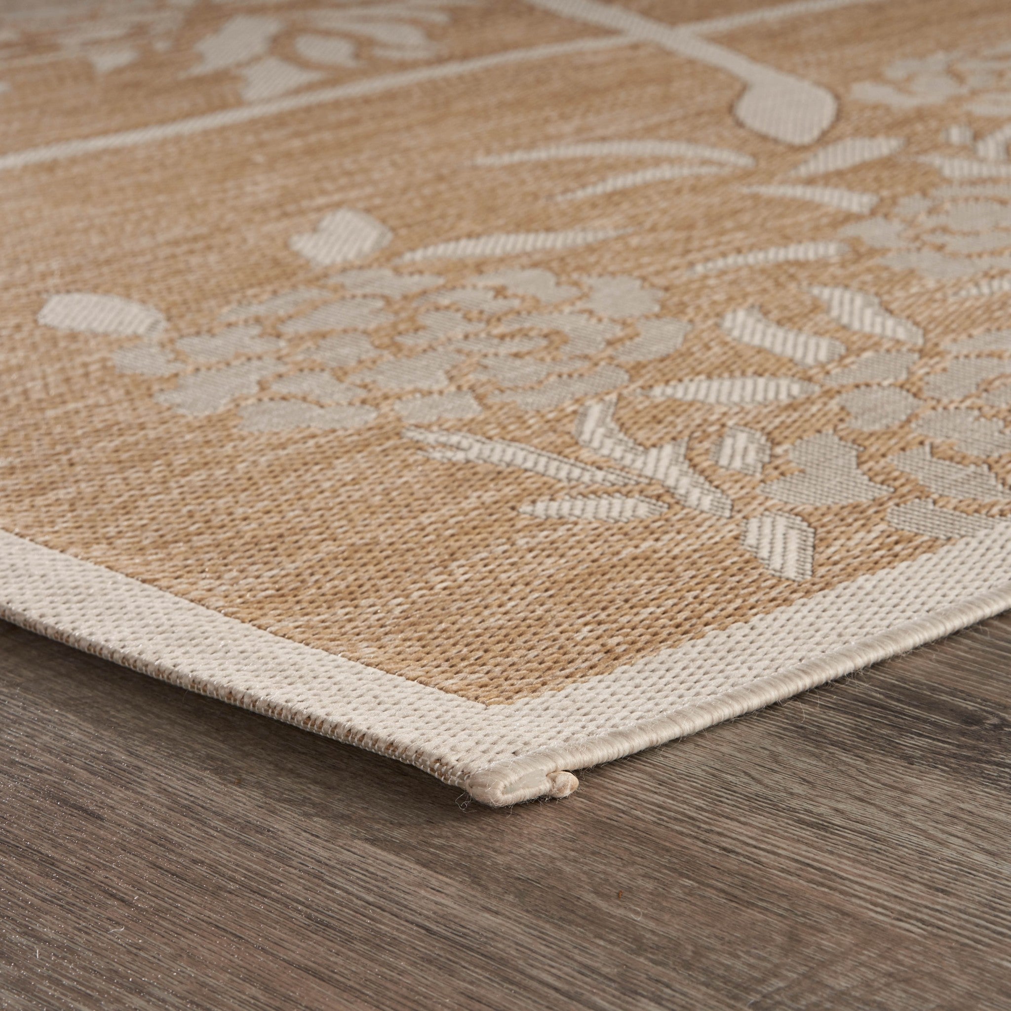 8' X 10' Beige Indoor Outdoor Area Rug-Outdoor Rugs-DECOROLALA