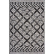 8' X 10' Black And Tan Indoor Outdoor Area Rug-Outdoor Rugs-DECOROLALA