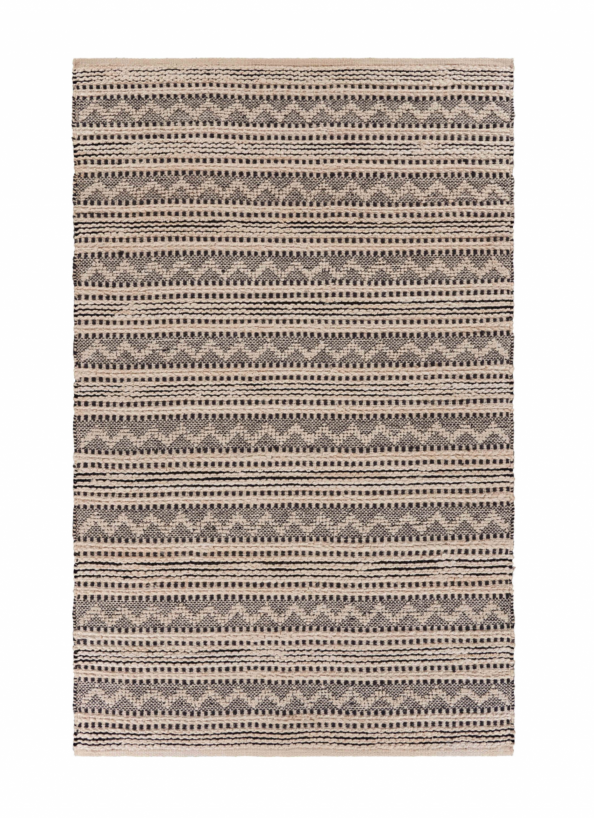 8' X 10' Black and Blush Chevron Stripe Area Rug-Area Rugs-DECOROLALA