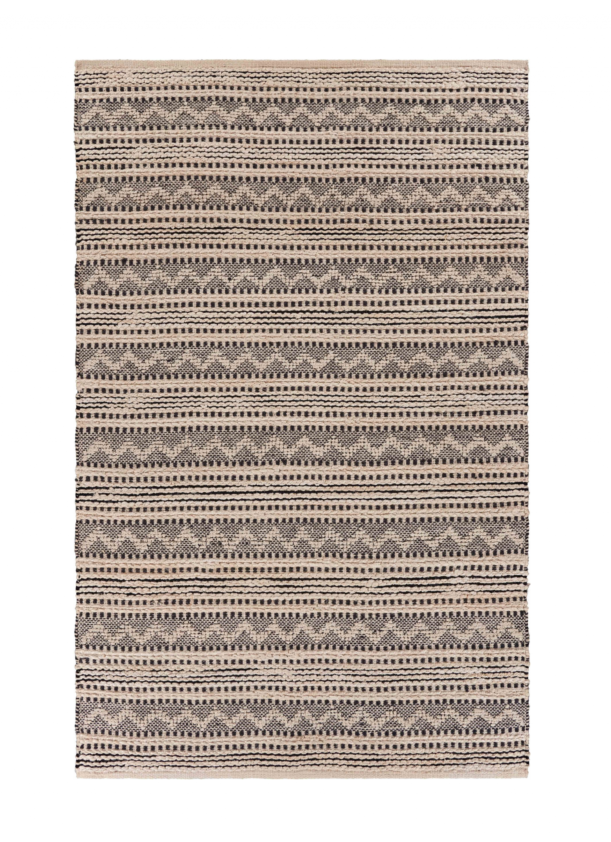 8' X 10' Black and Blush Chevron Stripe Area Rug-Area Rugs-DECOROLALA