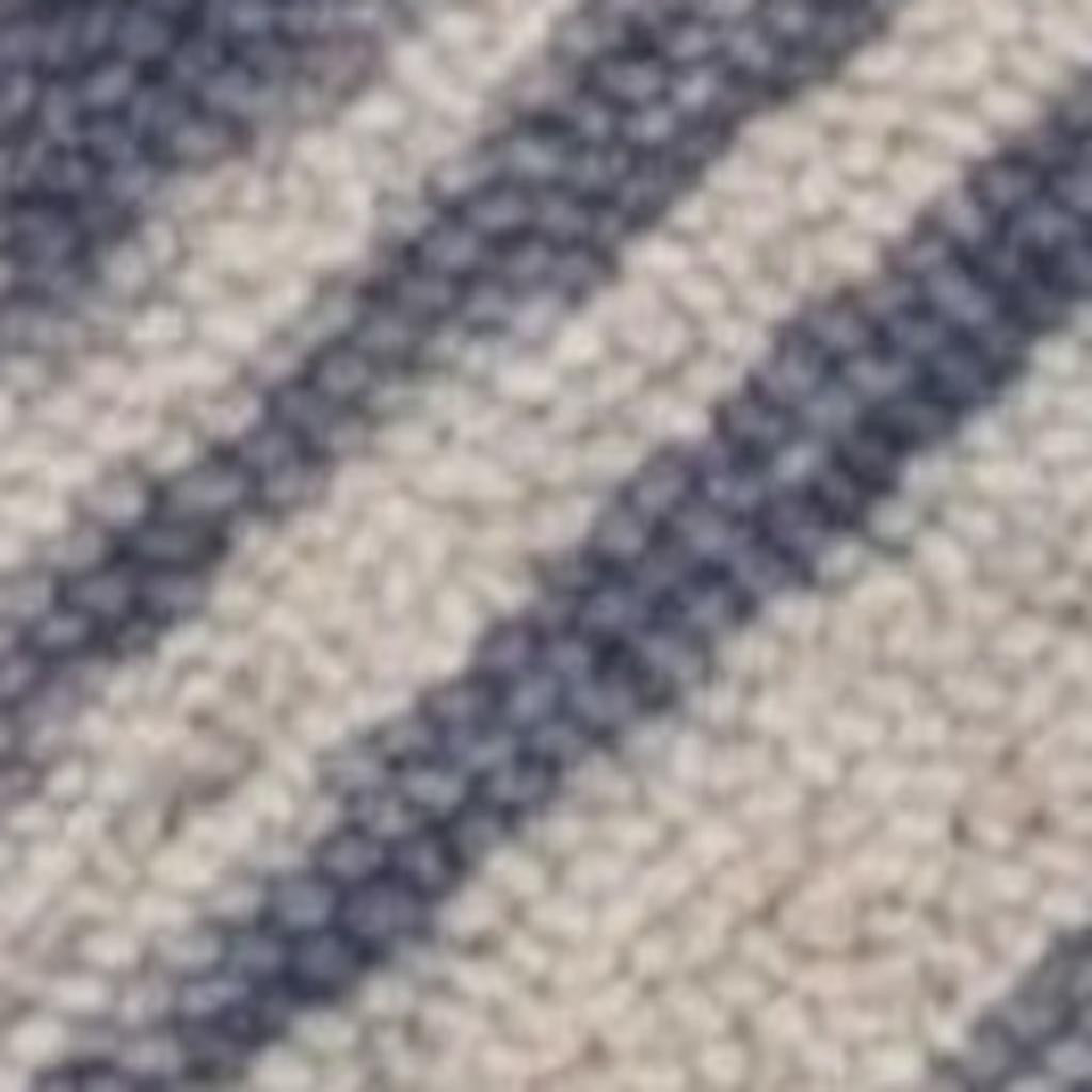 8' X 10' Blue And Beige Wool Chevron Hand Tufted Area Rug-Area Rugs-DECOROLALA