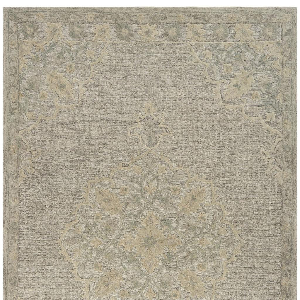 8' X 10' Blue Wool Hand Tufted Area Rug-Area Rugs-DECOROLALA