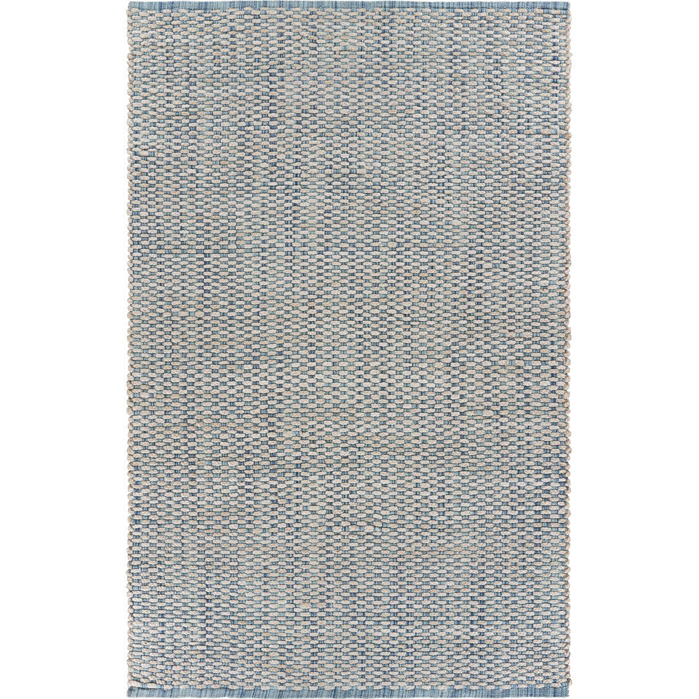 8' X 10' Blue and Beige Toned Area Rug-Area Rugs-DECOROLALA