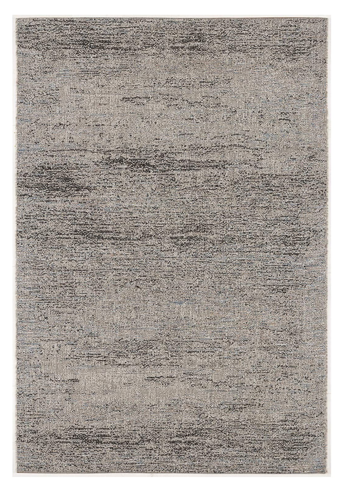8' X 10' Blue and Gray Abstract Area Rug-Area Rugs-DECOROLALA