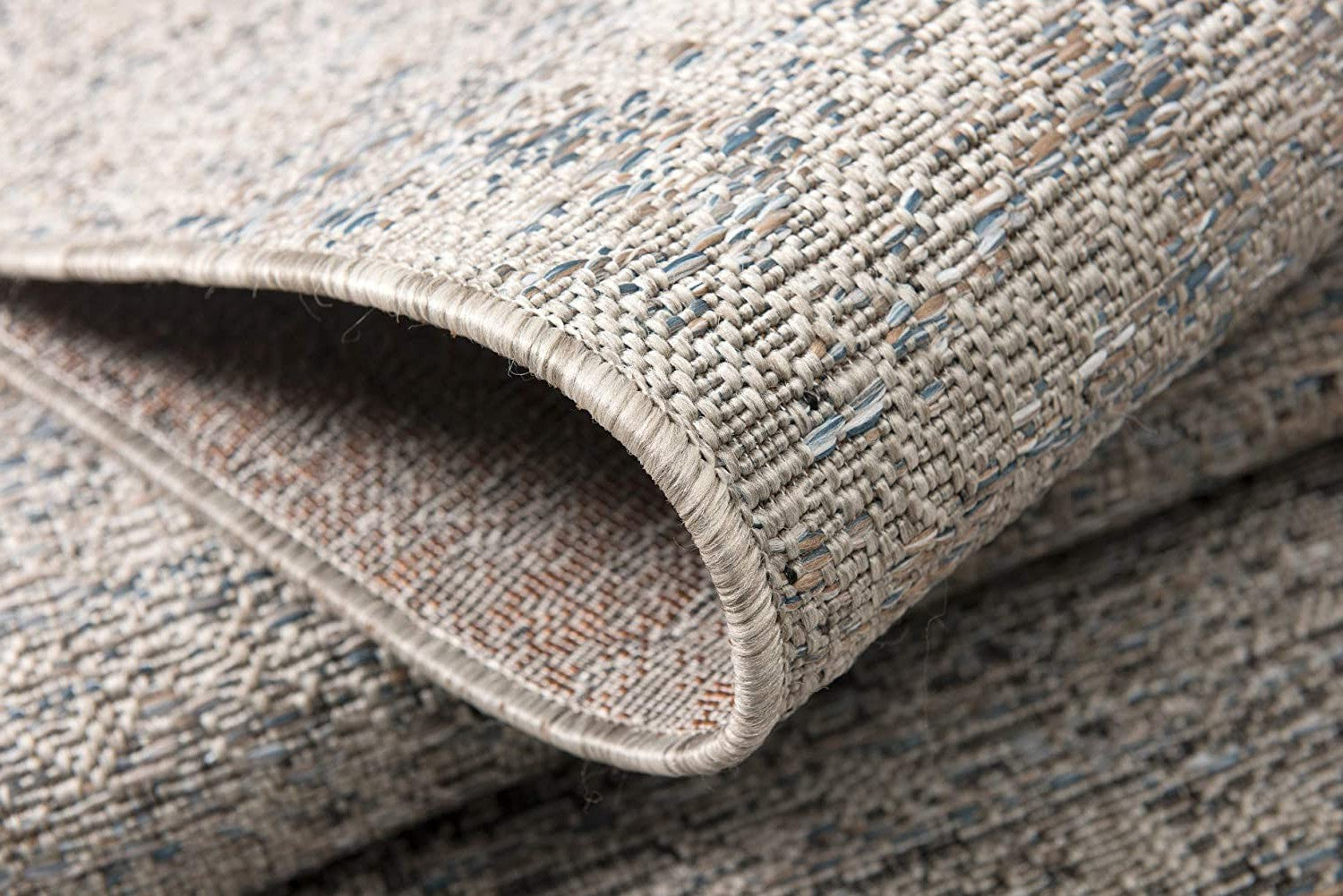 8' X 10' Blue and Gray Abstract Area Rug-Area Rugs-DECOROLALA