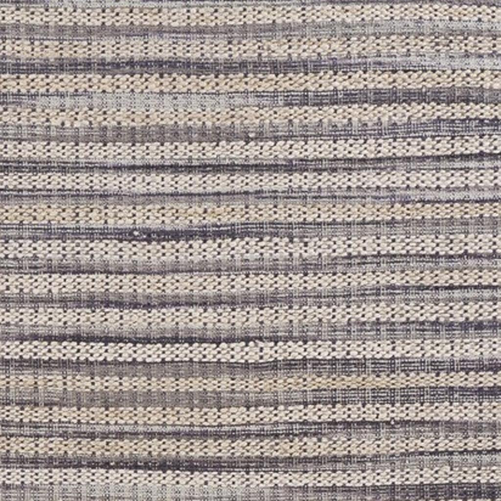 8' X 10' Brown and Gray Striped Area Rug-Area Rugs-DECOROLALA