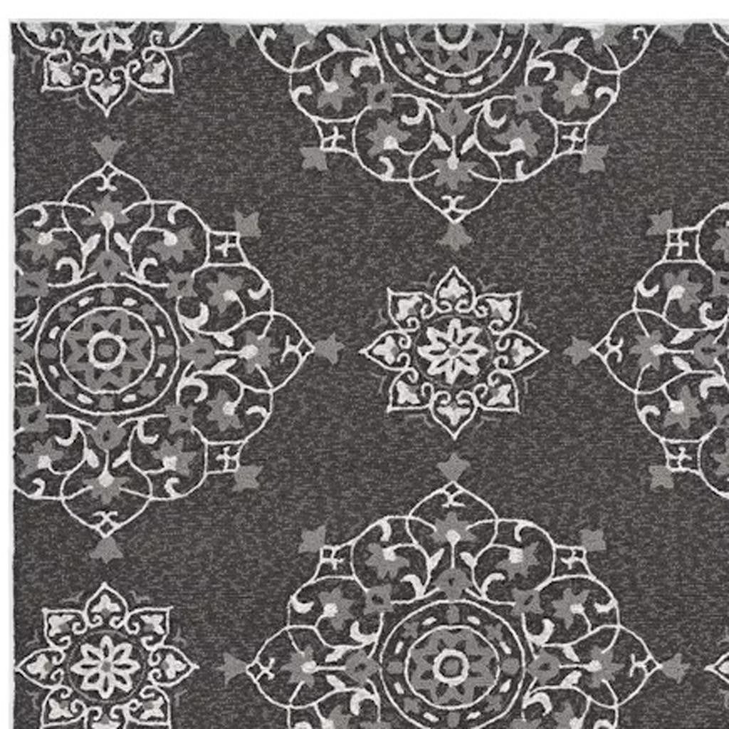 8' X 10' Charcoal Hand Tufted Area Rug-Area Rugs-DECOROLALA