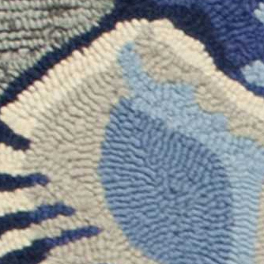 8' X 10' Gray Abstract Indoor Outdoor Area Rug-Outdoor Rugs-DECOROLALA