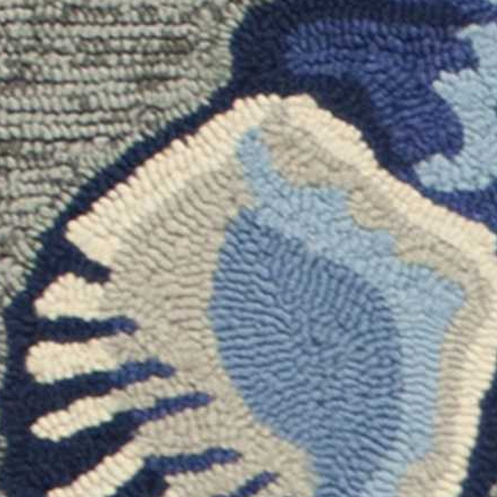 8' X 10' Gray Abstract Indoor Outdoor Area Rug-Outdoor Rugs-DECOROLALA