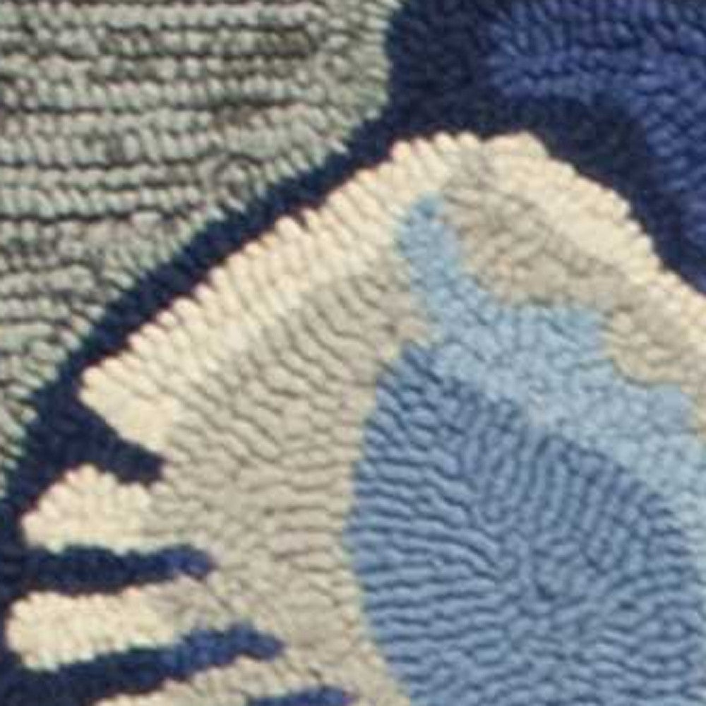 8' X 10' Gray Abstract Indoor Outdoor Area Rug-Outdoor Rugs-DECOROLALA